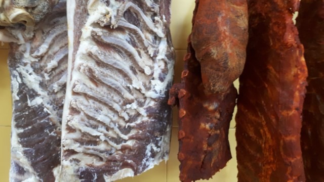 Panzeta y costilla tipica de la matanza del Bierzo